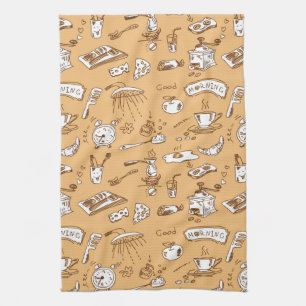 Ontbijt patroon 2 theedoek