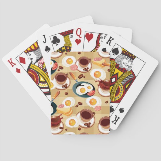 Ontbijt patroon 3 pokerkaarten (Achterkant)