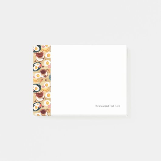 Ontbijt patroon 3 post-it® notes (Voorkant)