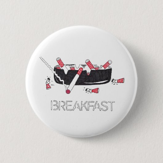 "Ontbijt" Ronde Button 5,7 Cm (Voorkant)