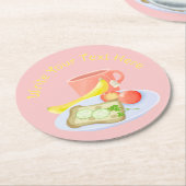 Ontbijt Ronde Kartonnen Onderzetter (Gebogen)