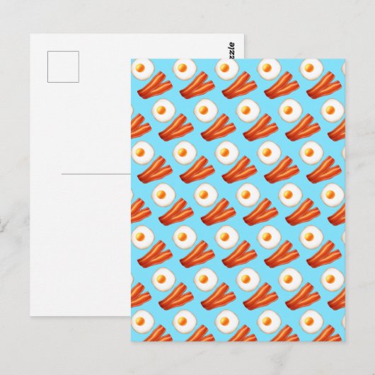 Ontbijt spek en ei briefkaart (Voorkant / Achterkant)