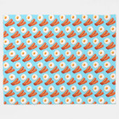 Ontbijt spek en ei fleece deken (Voorkant (Horizontaal))