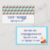 Ontbijt spek en ei visitekaartje (Voorkant / Achterkant)