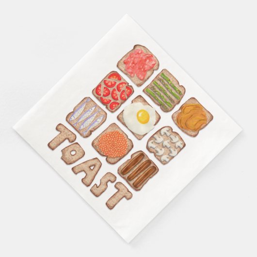 Ontbijt Toast Papieren servetten (Hoek)