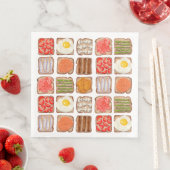 Ontbijt Toast Patroon Papieren servetten (Insitu)