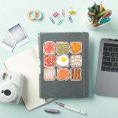 Ontbijt Toast Slices Custom-Cut Sticker (iPad Cover)