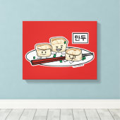 Ontbijt van het de boldim sum van Mandu het Canvas Afdruk (Insitu (Houten vloer))
