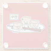 Ontbijt van het de boldim sum van Mandu het Glazen Onderzetter (Achterkant)