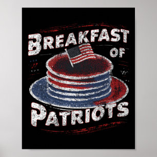 Ontbijt van Patriots Pancake Amerikaanse taart 4e Poster