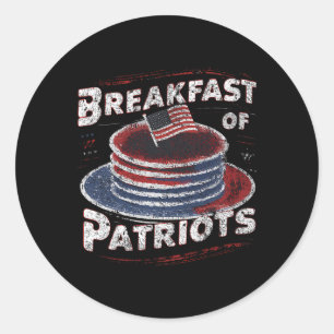 Ontbijt van Patriots Pancake Amerikaanse taart 4e Ronde Sticker