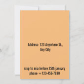 Ontbijtbrunch kinder 2e verjaardagsfeestje kaart (Achterkant)