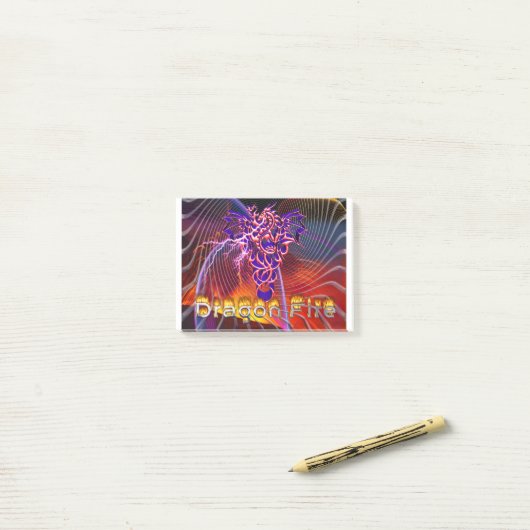 Ontbijtdrakenbrandontwerp Post-it® Notes (Op bureau)