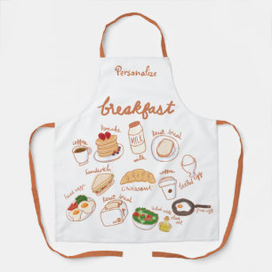 ontbijteieren Koffiepannenkoken voor vrouwen Schort