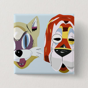 Ontbijten bij Tiffany's Masker Buttonnen Vierkante Button 5,1 Cm