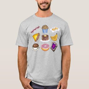 Ontbijtende Eieren Toast Muffins Bacon Tee Shirt