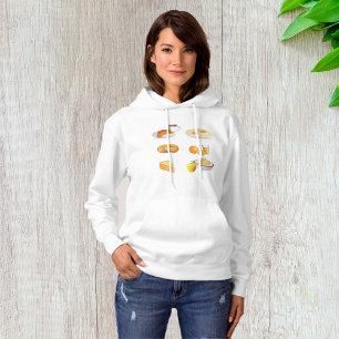 Ontbijtende voedingsmiddelen hoodie