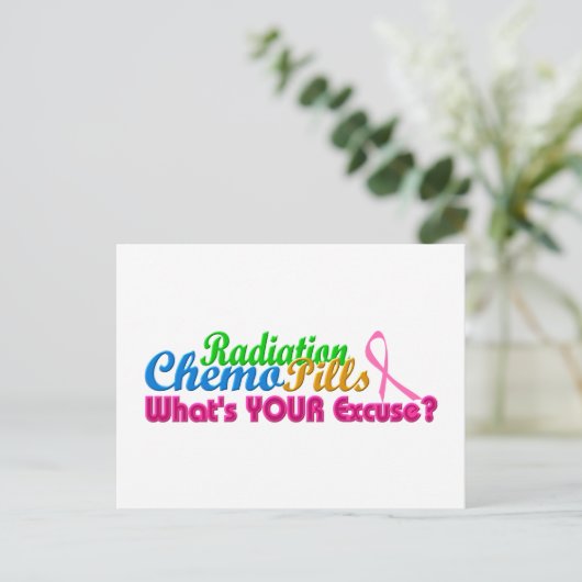 Ontbijtkanker Chemo Pardon Design Briefkaart (Staand voorkant)