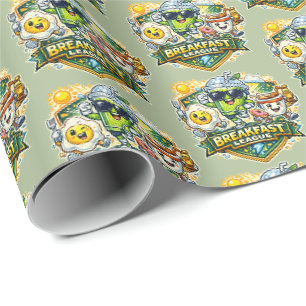 Ontbijtliga Badge Cadeaupapier
