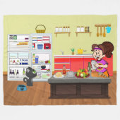 Ontbijtmaatjes Fleece Deken (Voorkant (Horizontaal))