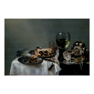 Ontbijttafel met Blackberry Pie van Heda Glossy Perfect Poster
