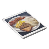 Ontbijttijd - Bacon Eggs Toast Grits Notitieblok (Schuin)