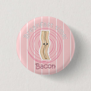 Ontbijttijd - Bacon Ronde Button 3,2 Cm