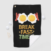 Ontbijttijd met eieren en bacon golfhanddoek (Insitu)
