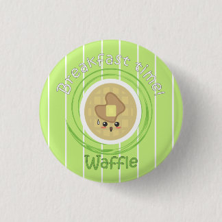 Ontbijttijd - Waffle Ronde Button 3,2 Cm
