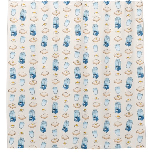 Ontbijtvoeding (alien) douchegordijn (Voorkant)