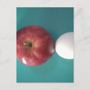 Ontbijtvrienden: Twee eieren $ Een Apple Stilleven Briefkaart