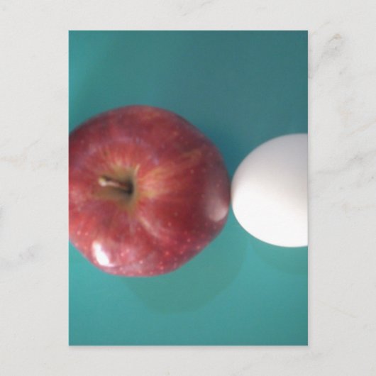 Ontbijtvrienden: Twee eieren $ Een Apple Stilleven Briefkaart (Voorkant)