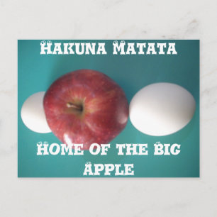 Ontbijtvrienden: Twee eieren $ Een Apple Stilleven Briefkaart