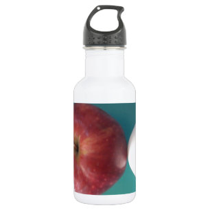 Ontbijtvrienden: Twee eieren $ Een Apple Stilleven Waterfles