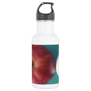 Ontbijtvrienden: Twee eieren $ Een Apple Stilleven Waterfles