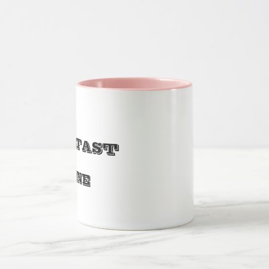 Ontbijtwijn grappig, schattige mok met twee tinten (Midden)