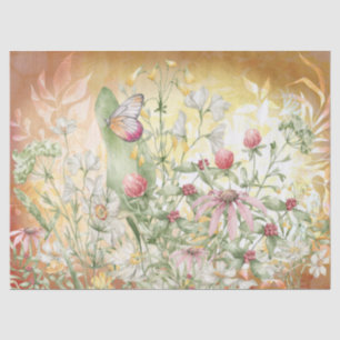 Ontbinding van Floral Butterfly Garden Tissuepapier