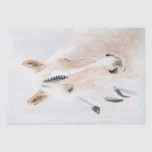 Ontbinding van Palomino Horse Fantasy Tissuepapier (Voorkant)