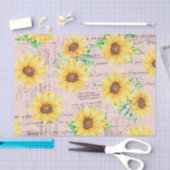 Ontbinding van zonnebloemen en Script Floral Tissuepapier (Craft)