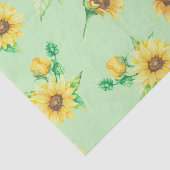 Ontbinding van zwevende groene zonnebloemen tissuepapier (Detail)