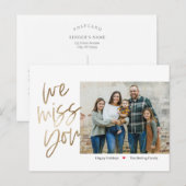 Ontbreekt jou Bewerkbare Kleur Vakantie Foto Postk Feestdagenkaart (Voorkant / Achterkant)