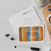 Ontbreekt u deken Kleurrijk Leuk Sinaasappel Brief Briefkaart