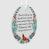 Ontbreekt u Memorial Cardinaal Greenery Acryl Ornament (voorkant)