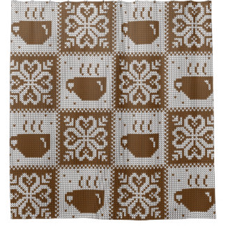 Ontbreekt  winterpatroon, naadloos decoratief douchegordijn