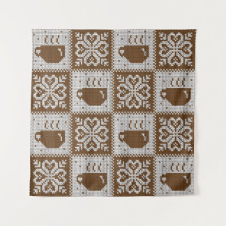 Ontbreekt winterpatroon, naadloos decoratief wandkleed