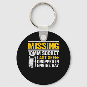Ontbrekend 10mm Socket Funny Mechanic Sleutelhanger