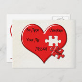 Ontbrekend Briefkaart Valentijn (Voorkant / Achterkant)