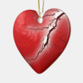 Ontbrekend hart keramisch ornament (Links)