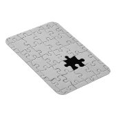 Ontbrekend Jigsee Puzzle Piece White Magneet (Rechterzijde)