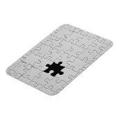 Ontbrekend Jigsee Puzzle Piece White Magneet (Linkerzijde)